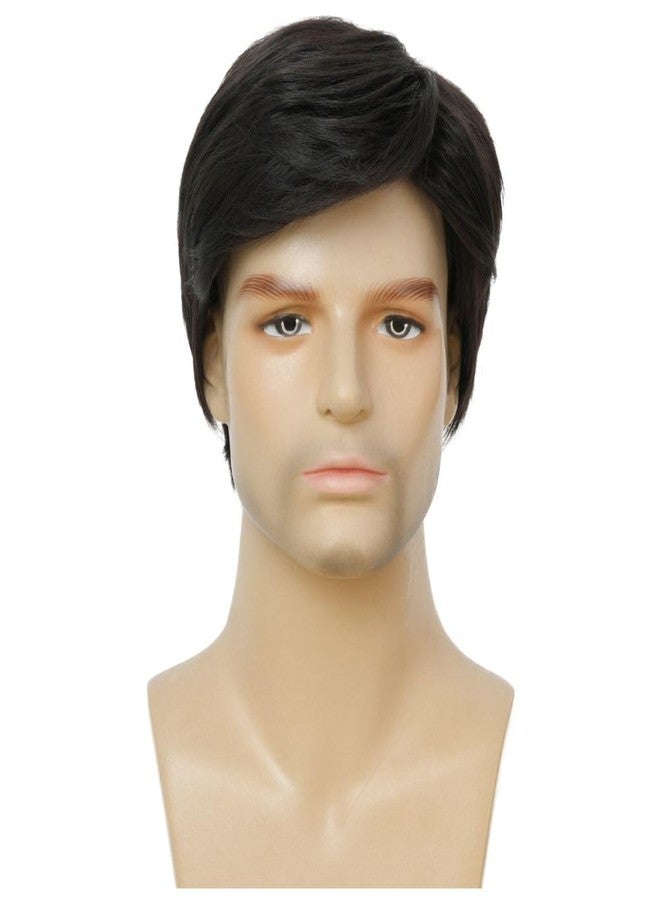 Dai Cloud Short Black Wigs for Men Layered Fluffy Natural Synthetic Hair Male Wig Daily and Halloween Wig - Image 2